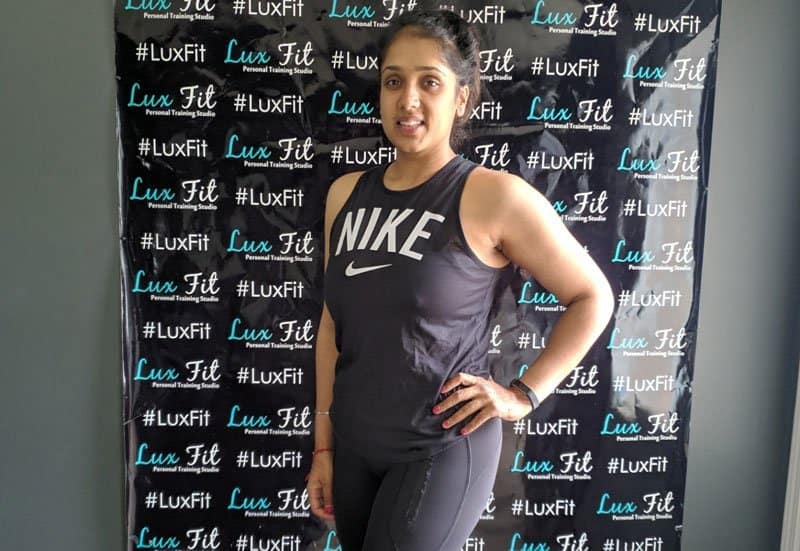 client at lux fit personal training studio