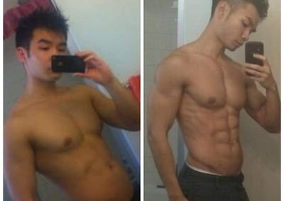 andy before and after asian personal trainer