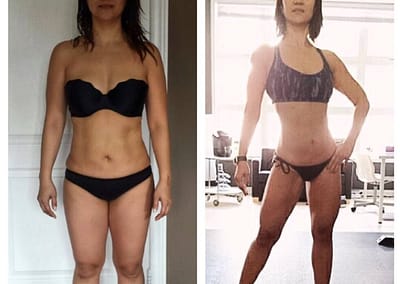 asian client before and after at lux fit personal training